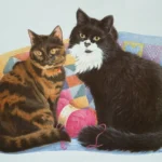 2 jacob and marcia tortoiseshell cat and black and white 1